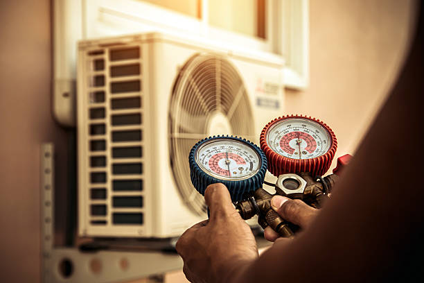 Professional Hvac technician working in Big Bear Lake, CA